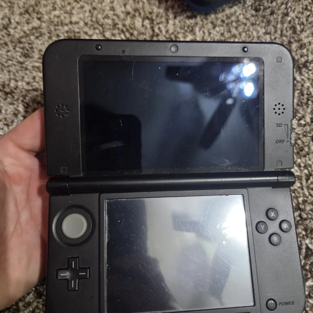 Nintendo 3DS Black Handheld Console With Hard Case
